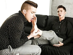 Sexy salesmen Peter Pounder and Jake Porter fuck at work