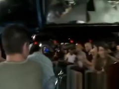 Facial during gay stripper party