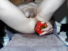large pepper in arse