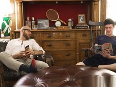 Young Twink Stepson And His Stepdad Sex in Mancave