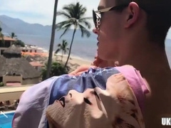 Watch this massive cock take on a hot load of cum
