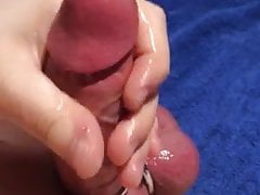 Jerk and cum with anal Plug