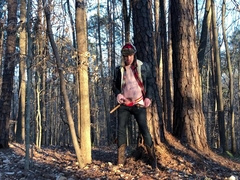 nineteen yr elder Jesse Gold masturbates off in the forest in cowboy shoes, jeans, and flannel