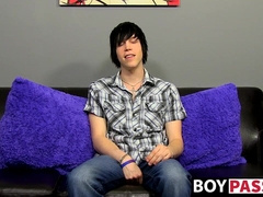 Emo fingers his ass and masturbates after being interviewed