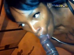 Chloe - Black Crossdresser sucking cock 6