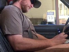 Nasty Boy Bustin A Nutsack At The Bank ( Forearms Free-For-All Public Jizz )
