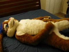 A Cabbit showcasing off and frolicking with himself