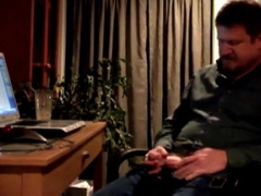 Verbal daddy bear stroking his cock 6