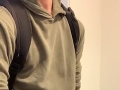 School Stud Masturbates his Monstrous Furry Jizz-Shotgun after College