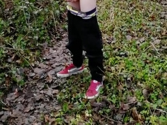 Stud Wanking off and Jizzing on a Woods Trail