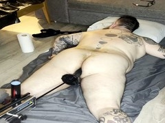 The fuck machine goes deep in my huge ass for a mind-blowing orgasm