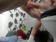 Felix Jones hung British twink fucks a Fleshlight