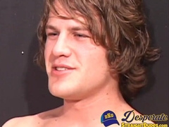 Mutual masturbation between Alex West and cutie new cummer Woody Steel turns into ana