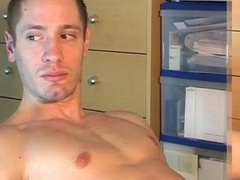 Marc, the sexy straight guy next door, surprised by a guy servicing him