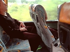 Getting frisky on the bus with a stranger, deep throating and cumming hard when no one notices