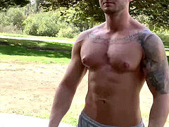 Big dick, athletic, blow-job