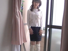 Veranda Fun: Asian Crossdresser Masturbates Outdoors 2