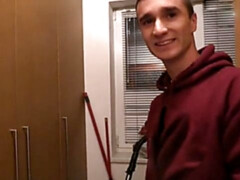 Pretty Czech dude earns cash with his greedy booty