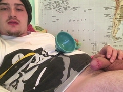 Hetero Boy made to Gulp his own Jizz during CEI!
