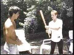 Horny stud fucks hunk guy after getting his dick sucked outdoors