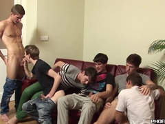 Red-Hot Lads Kevin Unspoiled and Brandon Pav having a Mischievous Bang-Out