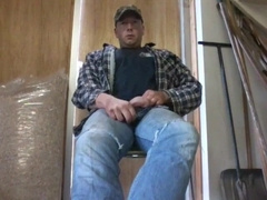 Bearded Daddy Strokes at Work