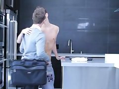 Hot gay couple get things cooking