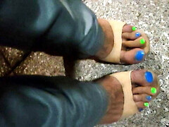 Sexy feet in wedge