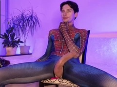 The spider and the snake play with uncut dicks on webcam
