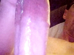 Slowly playing with my dick with messy vaseline from balls view DMVToyLover223