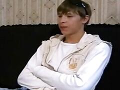 Beautiful 18 blond teen jerks and cumshot