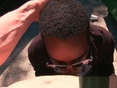 teen 18+ afro gay mouth fucks white cock in POV