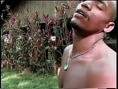 Randy cock sucking man has his asshole cock filled and takes cum on his abdomen