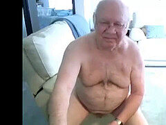 grandfather jizz on webcam
