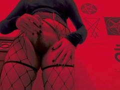 Sayl0 in sexy solo action wearing barely-there undergarments