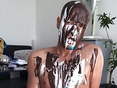 Yogurt chocolate and cum