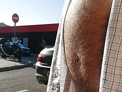 Walking half-naked while I masturbate in the street, until I cum in the car 2