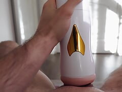 True Amateurs porn. The guy films his handjob with a male masturbator.