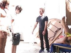 Bound homo offers his ass instead of treats for Halloween