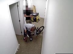 Chunky black guy gets taken from both ends by white cock