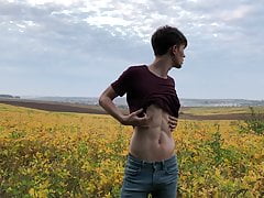 Hot Boy MASTURBATE OUTDOOR 23 Cm Huge DICK Sexy ABS