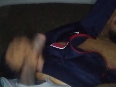 Strung up BIG BLACK COCK deepthroat explosion