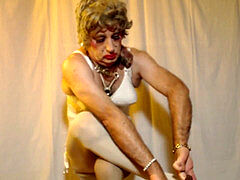 changing my nylons and getting dressed