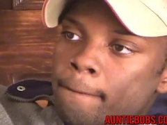 Navy dude Tony receives a nice blowjob from auntie Bob