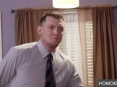 Blonde muscular hot gay bloke ripped apart