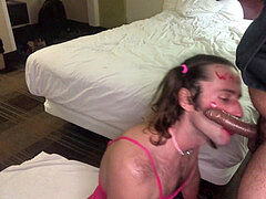 Bukkake, crossdresser, suck off