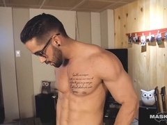 Insatiable schoolteacher Zack Lemec indulges in a solo jerking session on Maskurbate