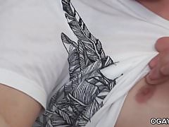 Slim Aiden Allen jerk off