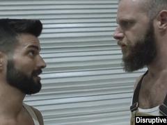 Dark-hued, queer, gay-threesome