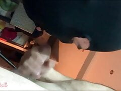 Fat sissy shows his cock